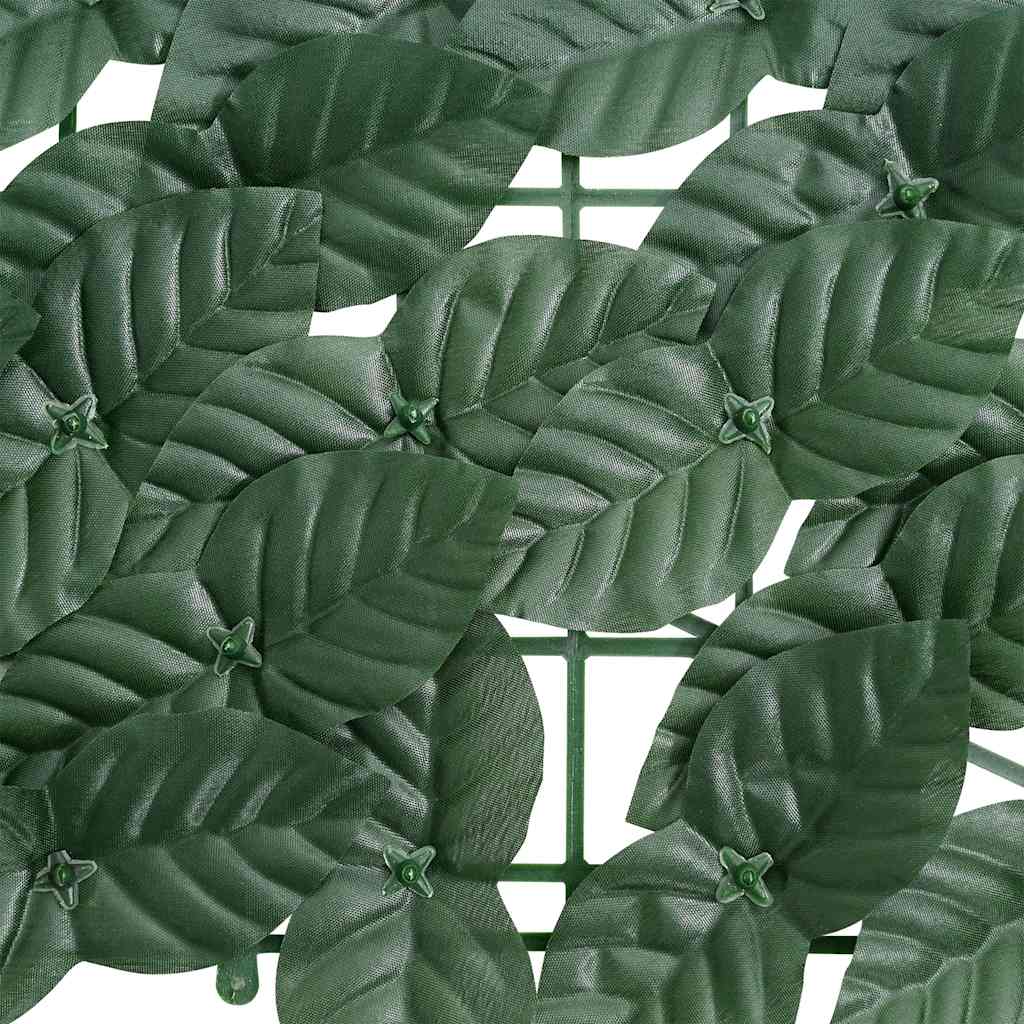 Balcony Screen with Dark Green Leaves 300x100 cm