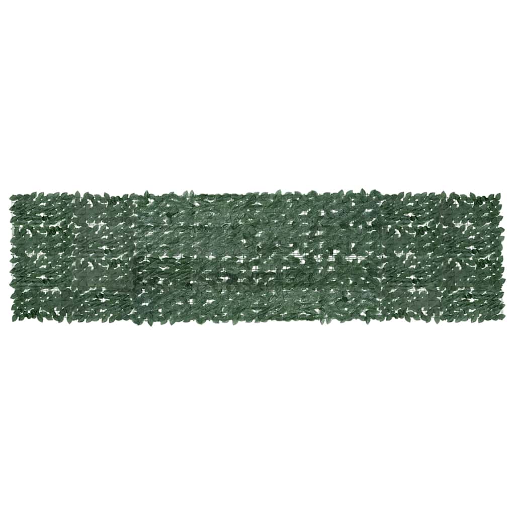 Balcony Screen with Dark Green Leaves 400x100 cm