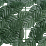 Balcony Screen with Dark Green Leaves 400x100 cm - Top-Down View