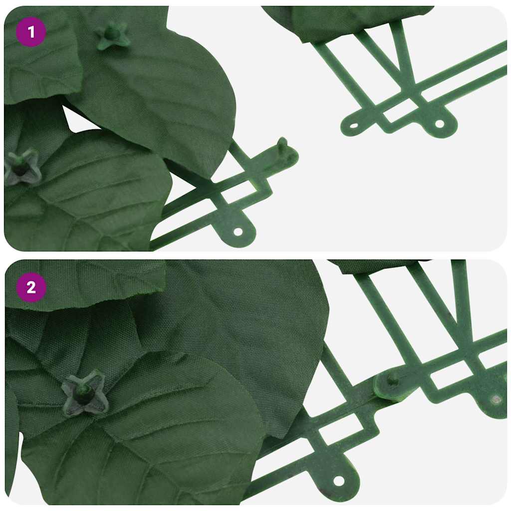Balcony Screen with Dark Green Leaves 400x100 cm