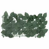 Balcony Screen with Dark Green Leaves 500x100 cm - Front View