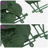 Balcony Screen with Dark Green Leaves 600x100 cm - 45-Degree Angle