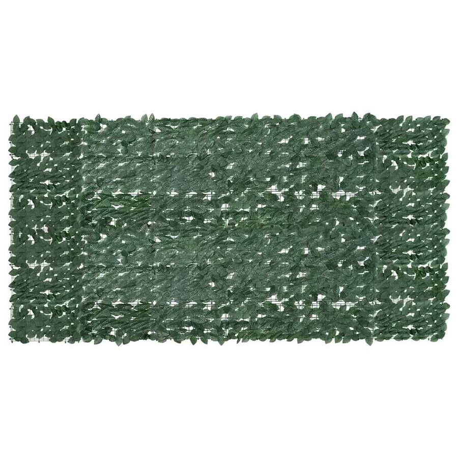 Balcony Screen with Dark Green Leaves 300x150 cm