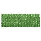 Balcony Screen with Green Leaves 300x100 cm