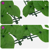 Balcony Screen with Green Leaves 600x100 cm