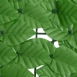 Balcony Screen with Green Leaves 400x150 cm - Top-Down View