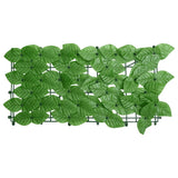 Balcony Screen with Green Leaves 500x150 cm - Front View
