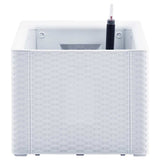 Garden Raised Bed with Self Watering System White 100x43x33 cm - Top-Down View