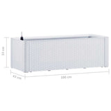 Garden Raised Bed with Self Watering System White 100x43x33 cm