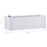 Garden Raised Bed with Self Watering System White 100x43x33 cm - Close-Up Angle