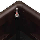 Garden Raised Bed with Self Watering System Mocha 100x43x33 cm - 45-Degree Angle