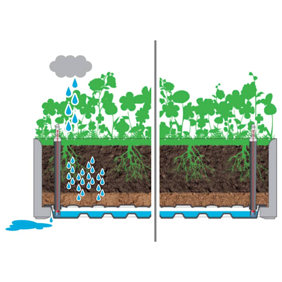 Garden Raised Bed with Self Watering System Mocha 100x43x33 cm