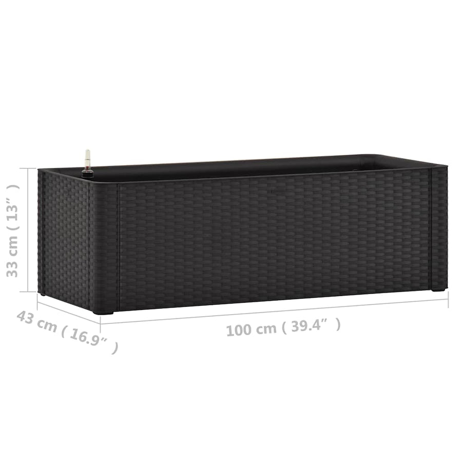 Garden Raised Bed with Self Watering System 100x43x33 cm
