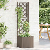 Garden Raised Bed with Trellis and Self Watering System Mocha