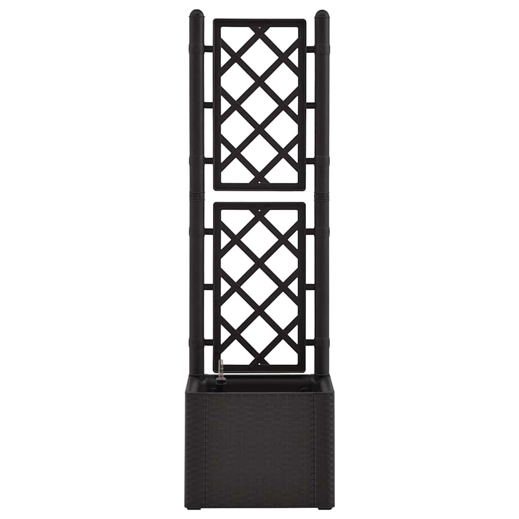 Garden Raised Bed with Trellis and Self Watering System Anthracite