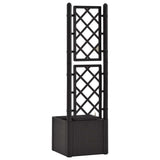 Garden Raised Bed with Trellis and Self Watering System Anthracite