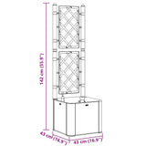 Garden Raised Bed with Trellis and Self Watering System Anthracite - Extra Image