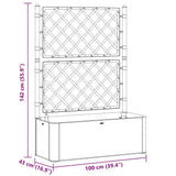 Garden Raised Bed with Trellis and Self Watering System White