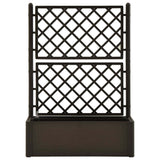 Garden Raised Bed with Trellis and Self Watering System Mocha - Top-Down View