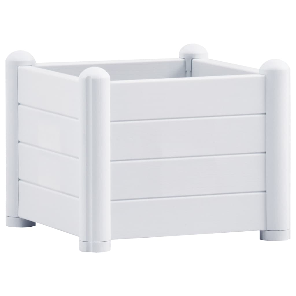 Garden Raised Bed PP White 43x43x35 cm