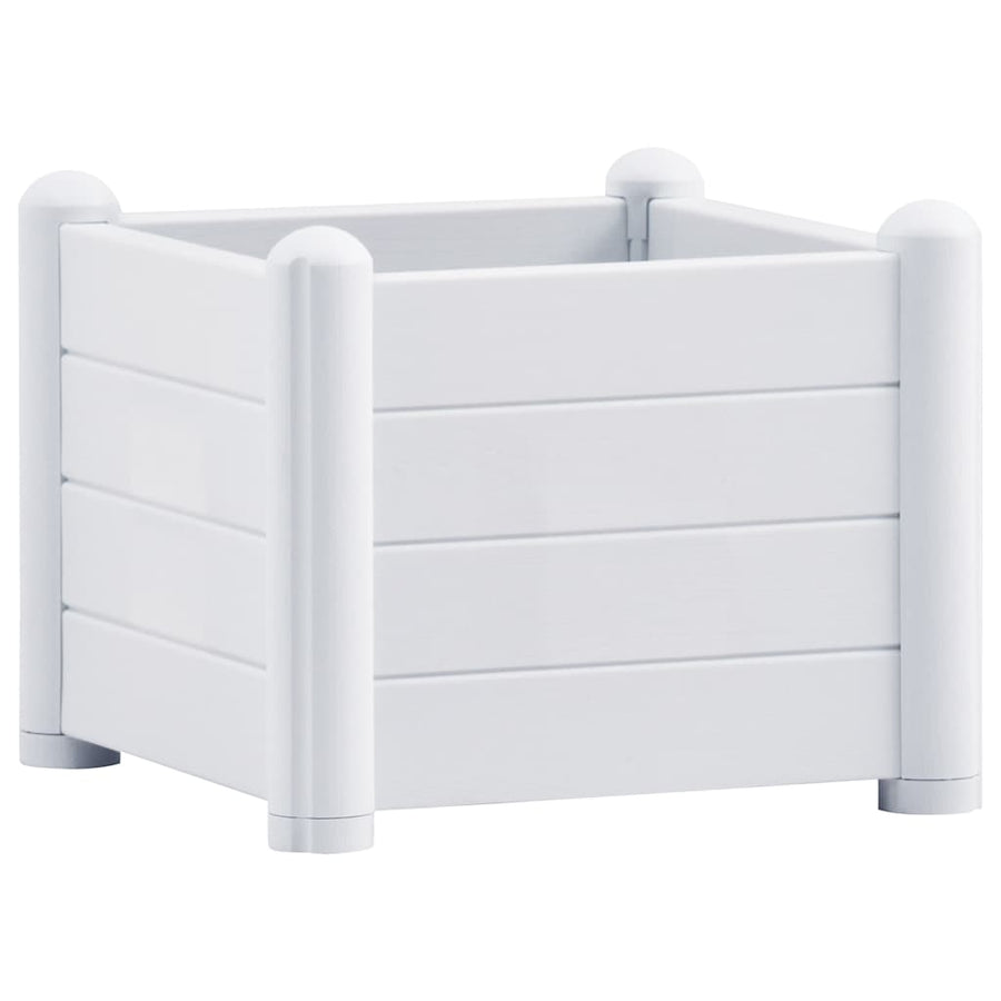 Garden Raised Bed PP White 43x43x35 cm