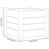 Garden Raised Bed PP White 43x43x35 cm