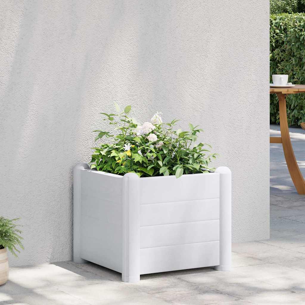 Garden Raised Bed PP White 43x43x35 cm