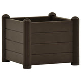 Garden Raised Bed PP Mocha 43x43x35 cm - Front View