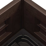 Garden Raised Bed PP Mocha 43x43x35 cm - Top-Down View