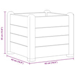 Garden Raised Bed PP Mocha 43x43x35 cm