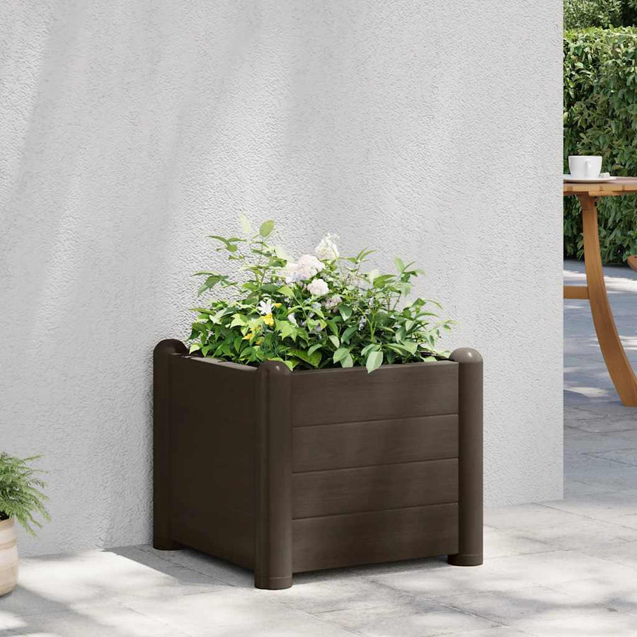 Garden Raised Bed PP Mocha 43x43x35 cm
