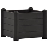 Garden Raised Bed PP Anthracite 43x43x35 cm - Front View