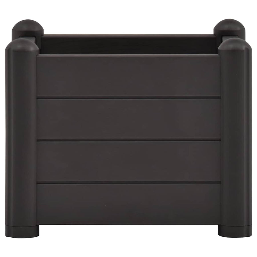 Garden Raised Bed PP Anthracite 43x43x35 cm