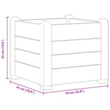 Garden Raised Bed PP Anthracite 43x43x35 cm - 45-Degree Angle