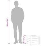 Garden Raised Bed PP Anthracite 43x43x35 cm - Rear View