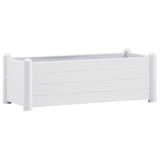 Garden Raised Bed PP White 100x43x35 cm - Front View
