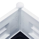 Garden Raised Bed PP White 100x43x35 cm - 45-Degree Angle
