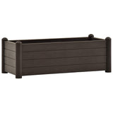 Garden Raised Bed PP Mocha 100x43x35 cm - Front View