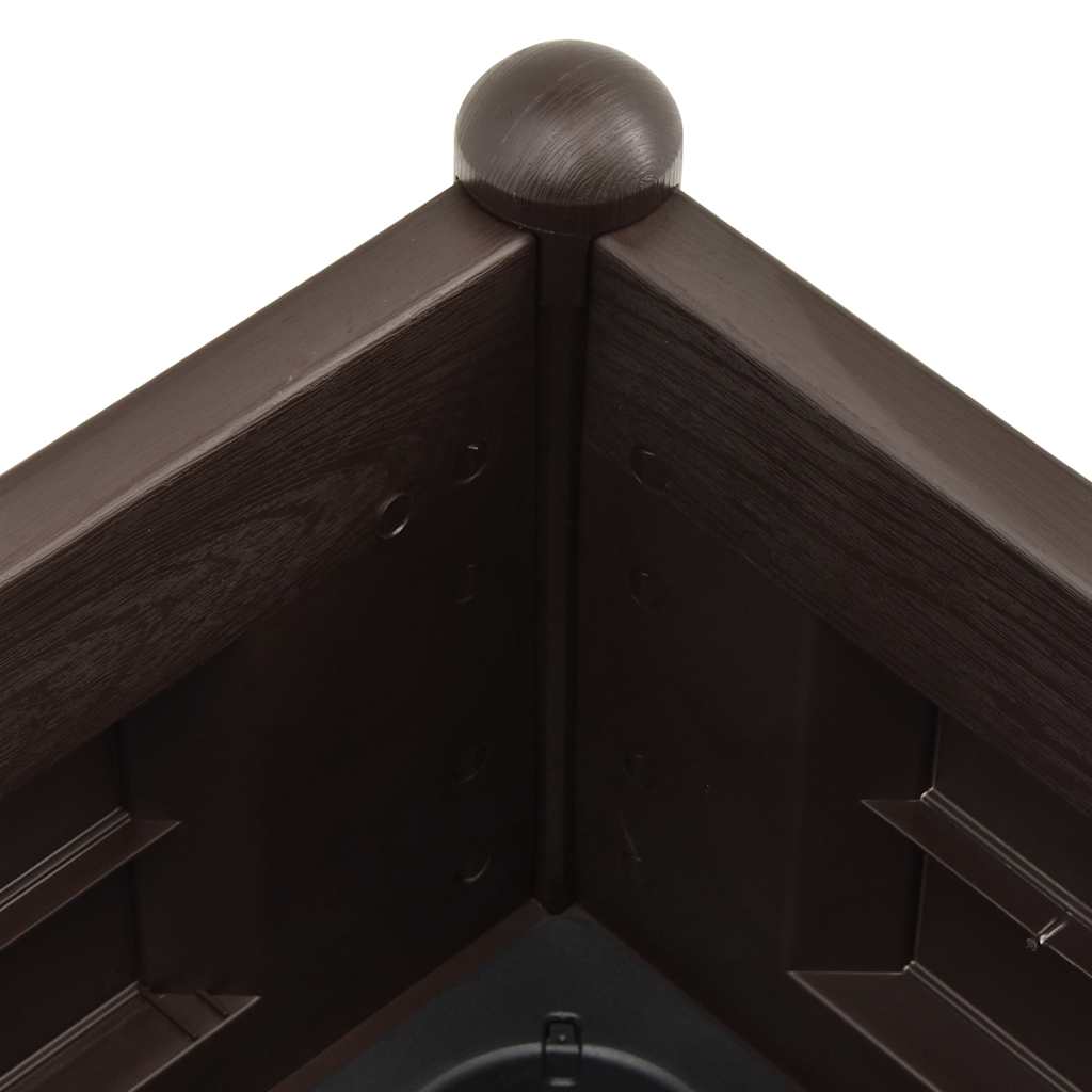 Garden Raised Bed PP Mocha 100x43x35 cm