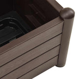 Garden Planter with Trellis 43x43x142 cm PP Mocha - Close-Up Angle