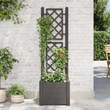 Garden Planter with Trellis 43x43x142 cm PP Anthracite
