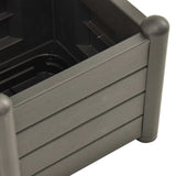 Garden Planter with Trellis 43x43x142 cm PP Anthracite - Close-Up Angle