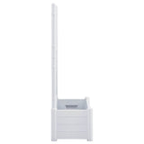 Garden Planter with Trellis 100x43x142 cm PP White - 45-Degree Angle