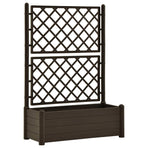 Garden Planter with Trellis 100x43x142 cm PP Mocha