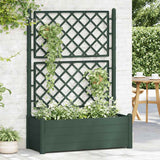 Garden Planter with Trellis 100x43x142 cm PP Green - Side View