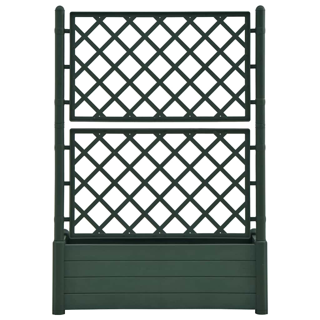 Garden Planter with Trellis 100x43x142 cm PP Green