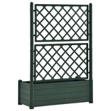 Garden Planter with Trellis 100x43x142 cm PP Green