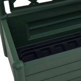Garden Planter with Trellis 100x43x142 cm PP Green - Close-Up Angle