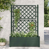 Garden Planter with Trellis 100x43x142 cm PP Green