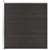 Fence Panel WPC 175x186 cm Black